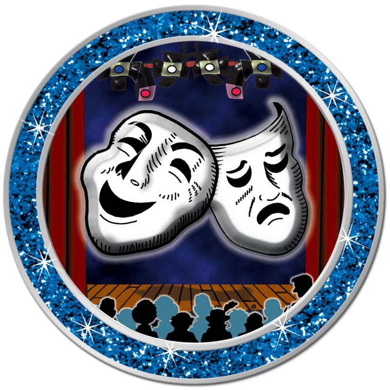 1.3" BLUE GLITTER INSERT PIN