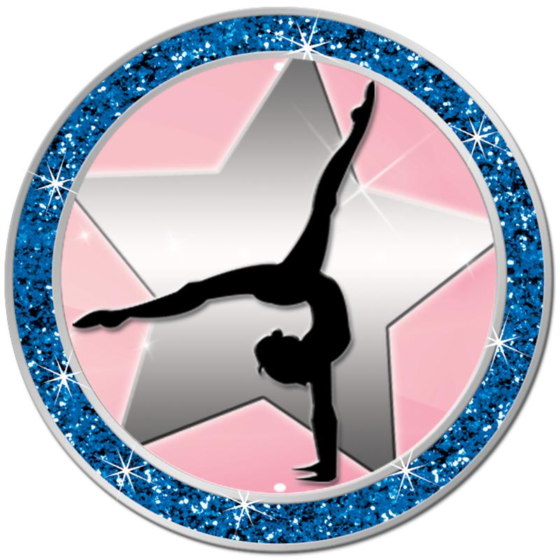 1.3" BLUE GLITTER INSERT PIN