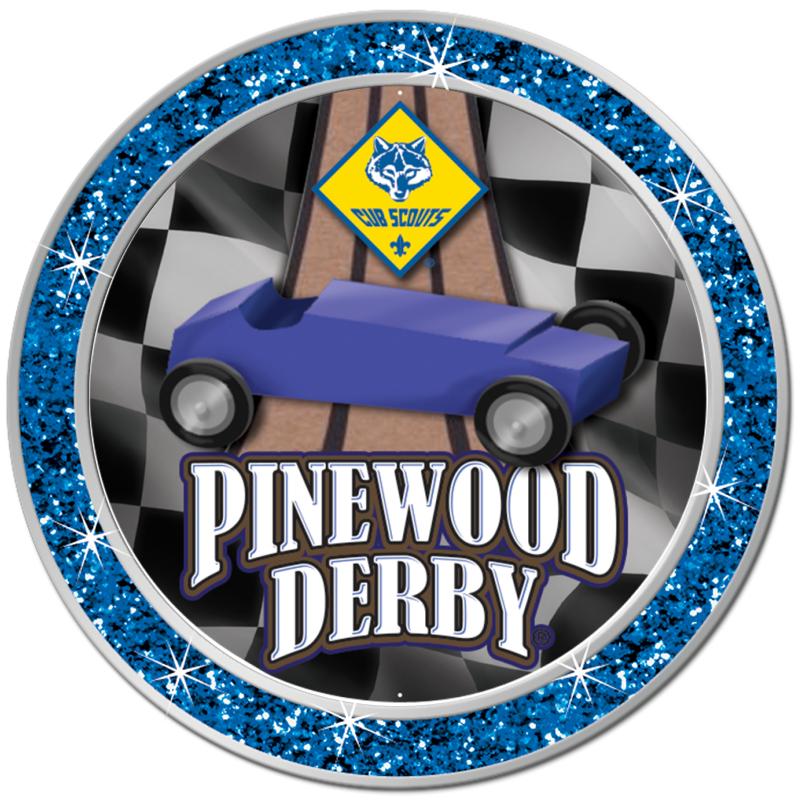 1.3" BLUE GLITTER INSERT PIN