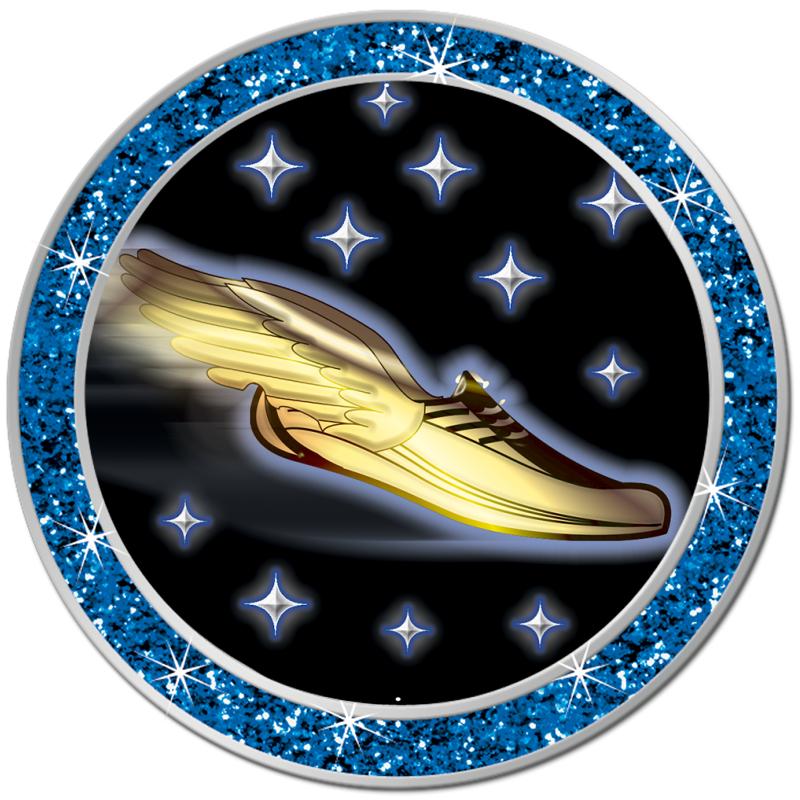 1.3" BLUE GLITTER INSERT PIN