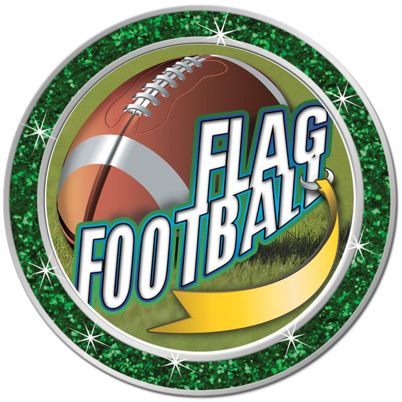 1.3" GREEN GLITTER INSERT PIN