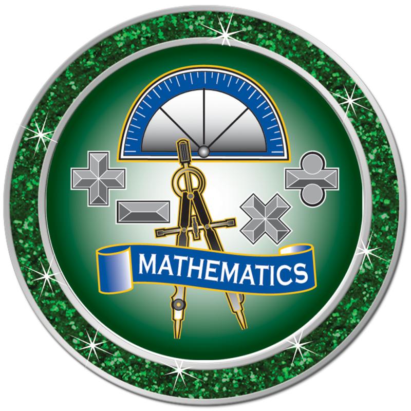 1.3" GREEN GLITTER INSERT PIN