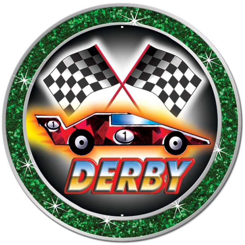 1.3" GREEN GLITTER INSERT PIN