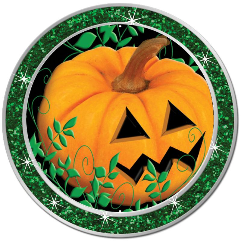 1.3" GREEN GLITTER INSERT PIN