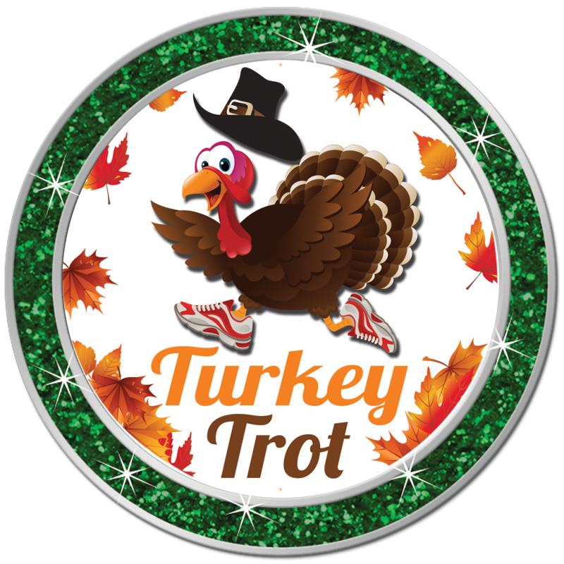 1.3" GREEN GLITTER INSERT PIN