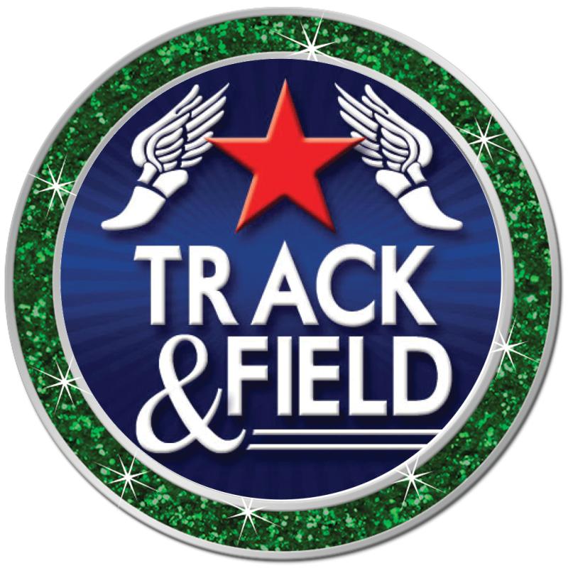 1.3" GREEN GLITTER INSERT PIN