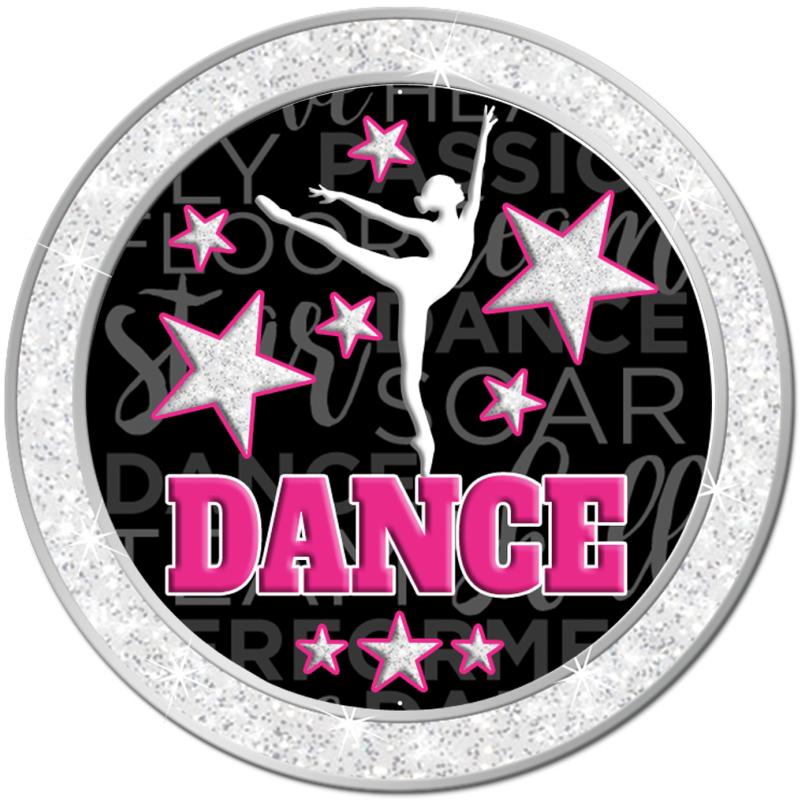 1.3" SILVER GLITTER INSERT PIN