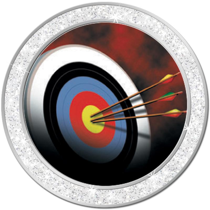 1.3" SILVER GLITTER INSERT PIN