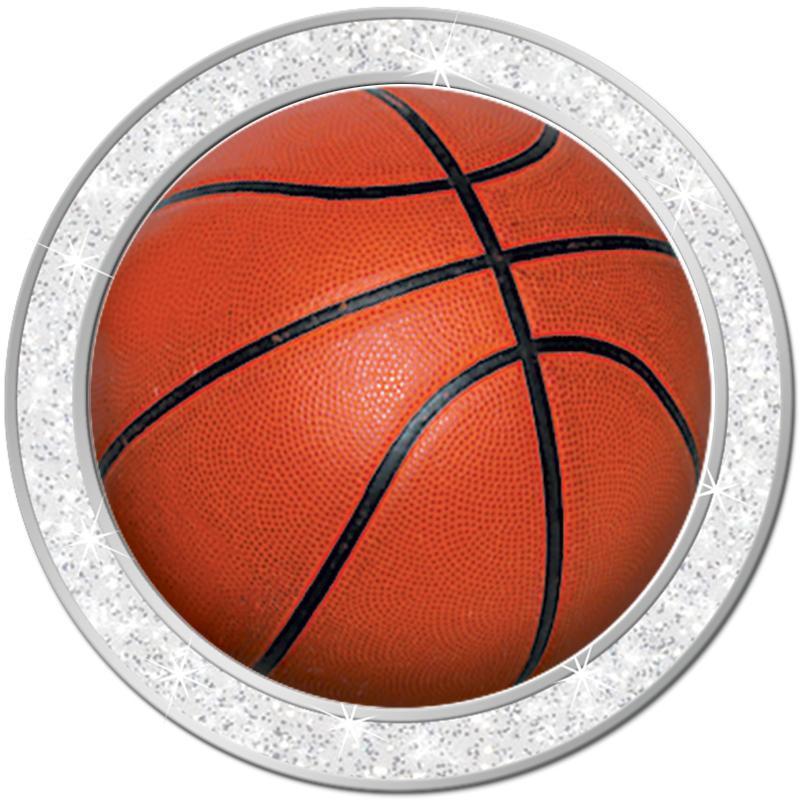 1.3" SILVER GLITTER INSERT PIN