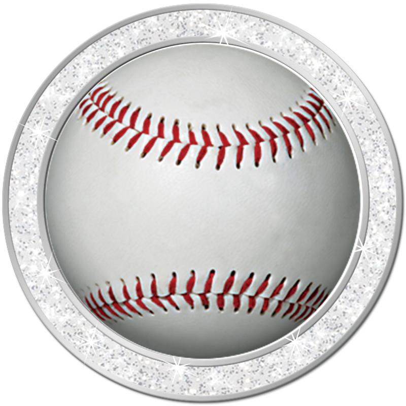 1.3" SILVER GLITTER INSERT PIN