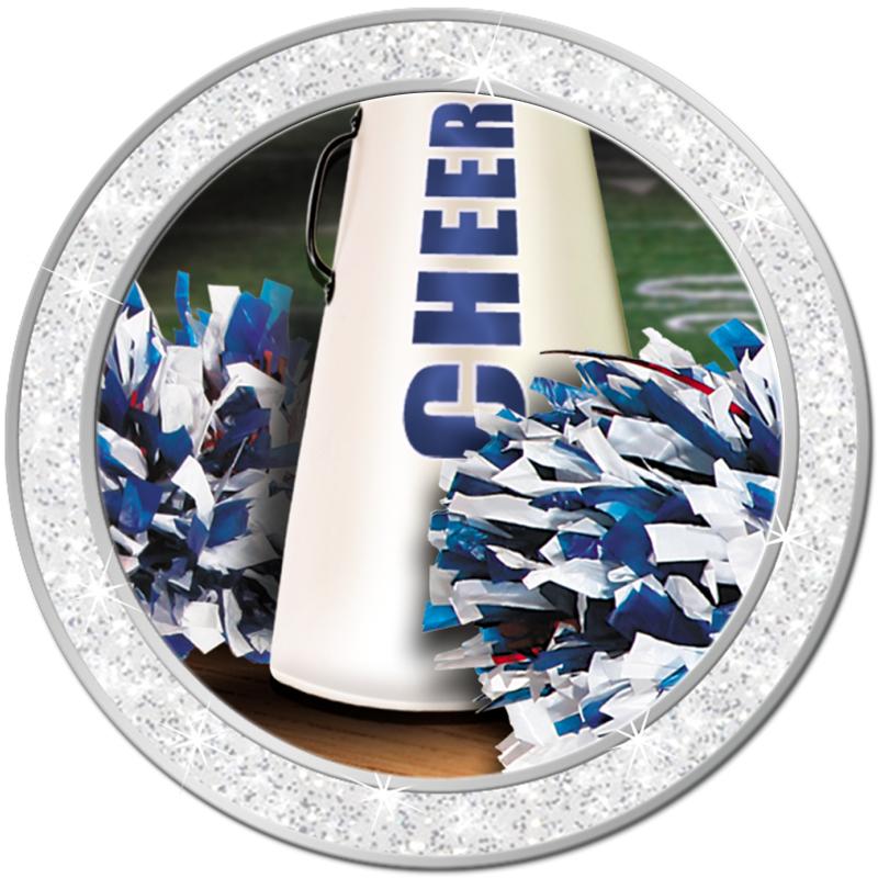 1.3" SILVER GLITTER INSERT PIN