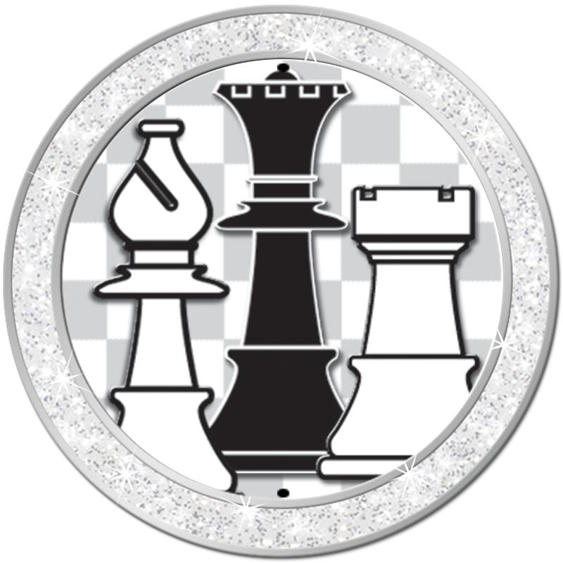 1.3" SILVER GLITTER INSERT PIN