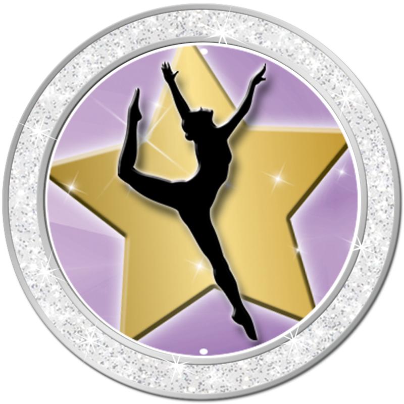 1.3" SILVER GLITTER INSERT PIN