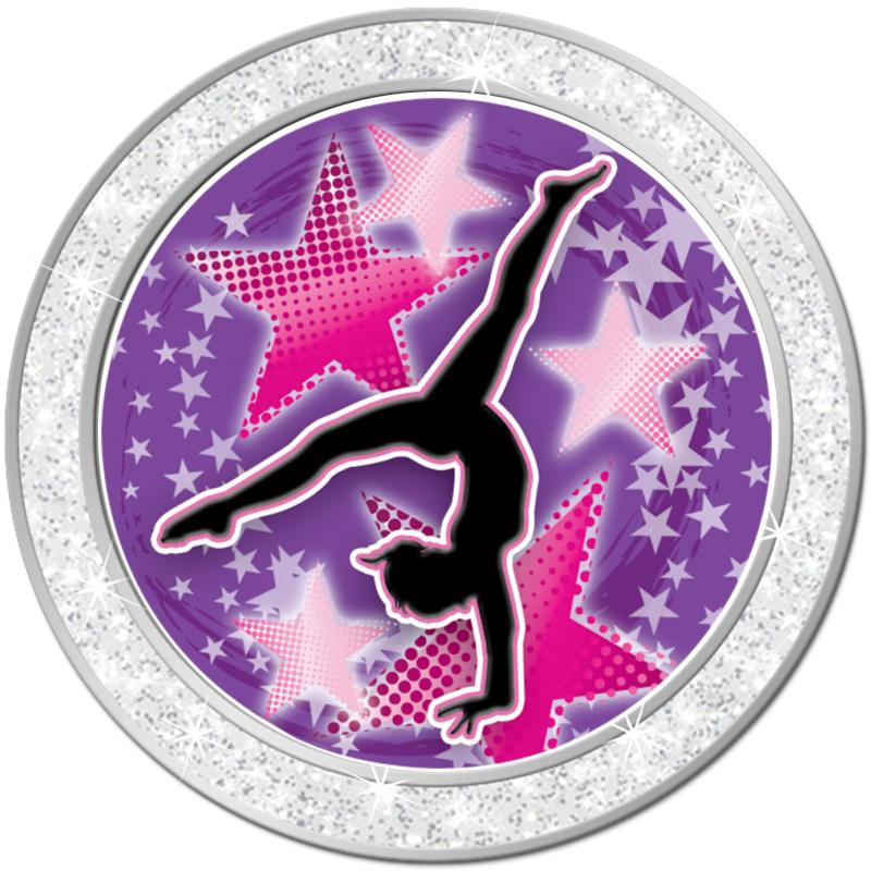 1.3" SILVER GLITTER INSERT PIN