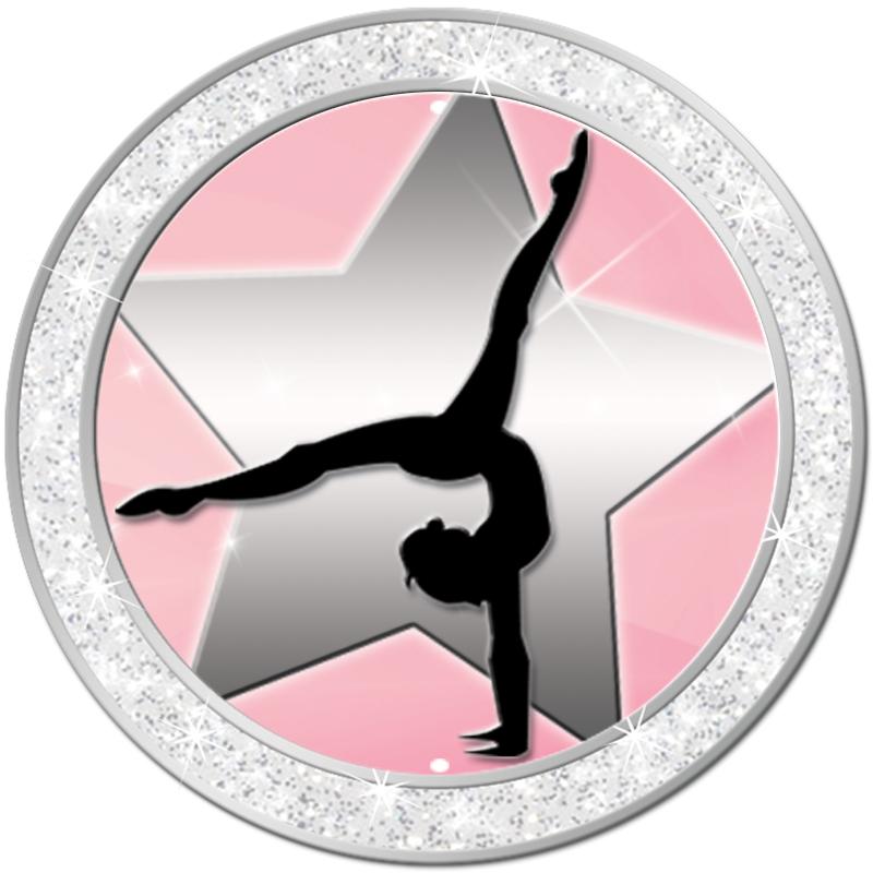 1.3" SILVER GLITTER INSERT PIN