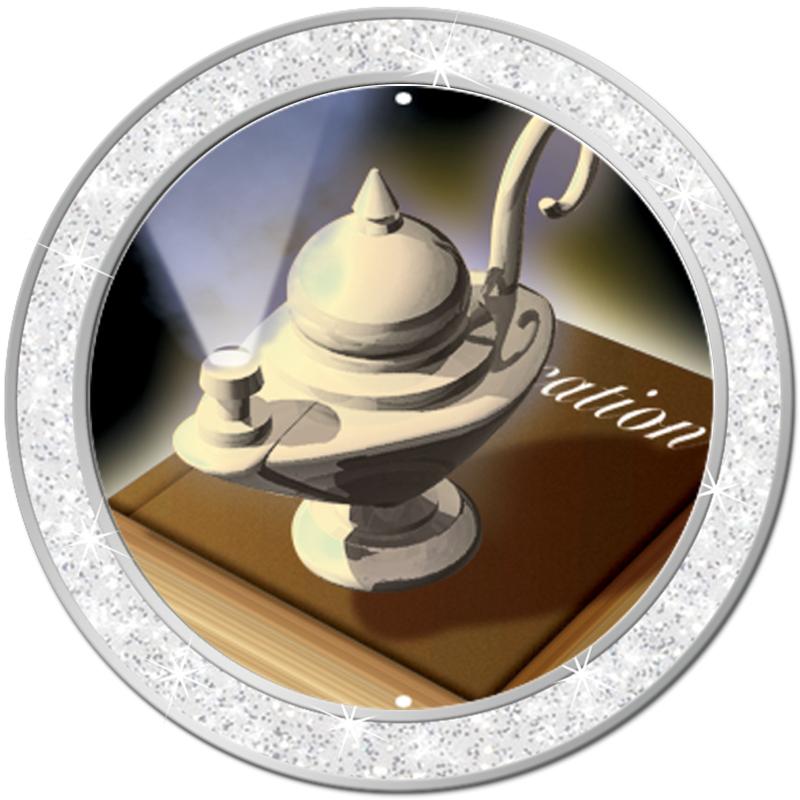 1.3" SILVER GLITTER INSERT PIN