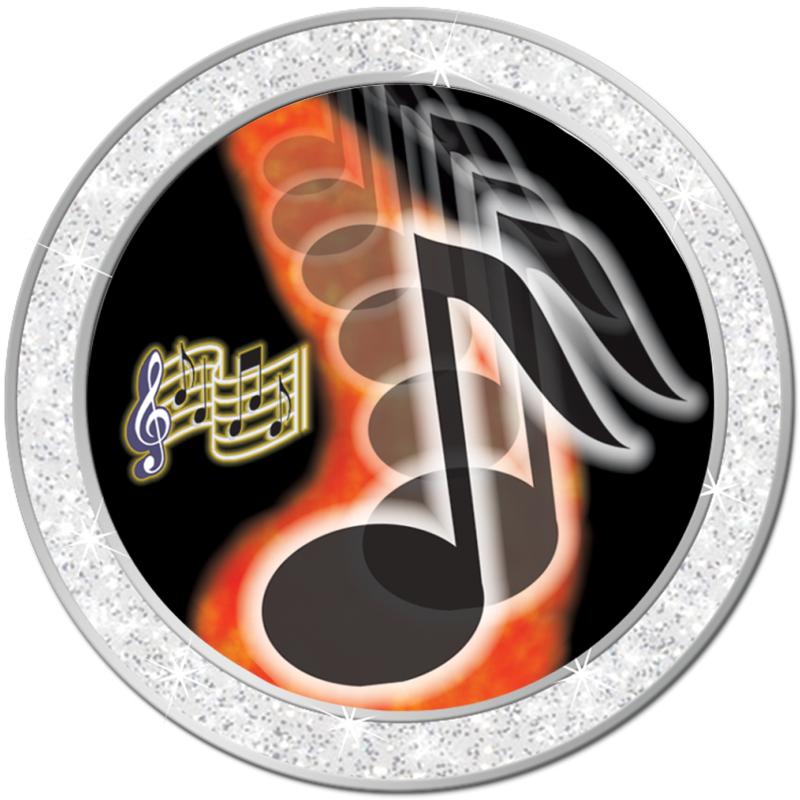 1.3" SILVER GLITTER INSERT PIN