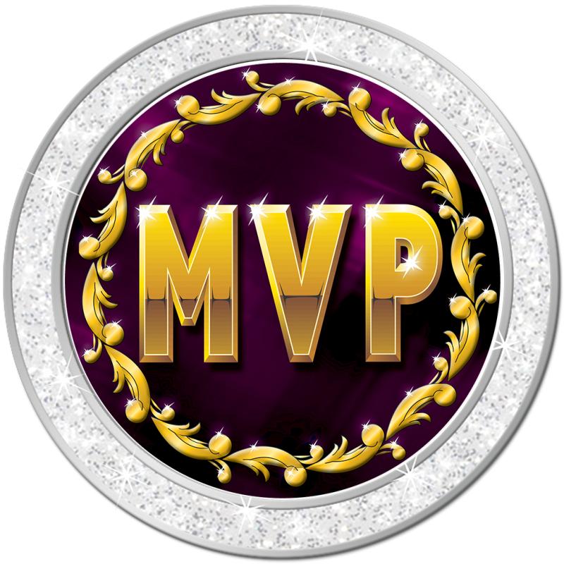 1.3" SILVER GLITTER INSERT PIN