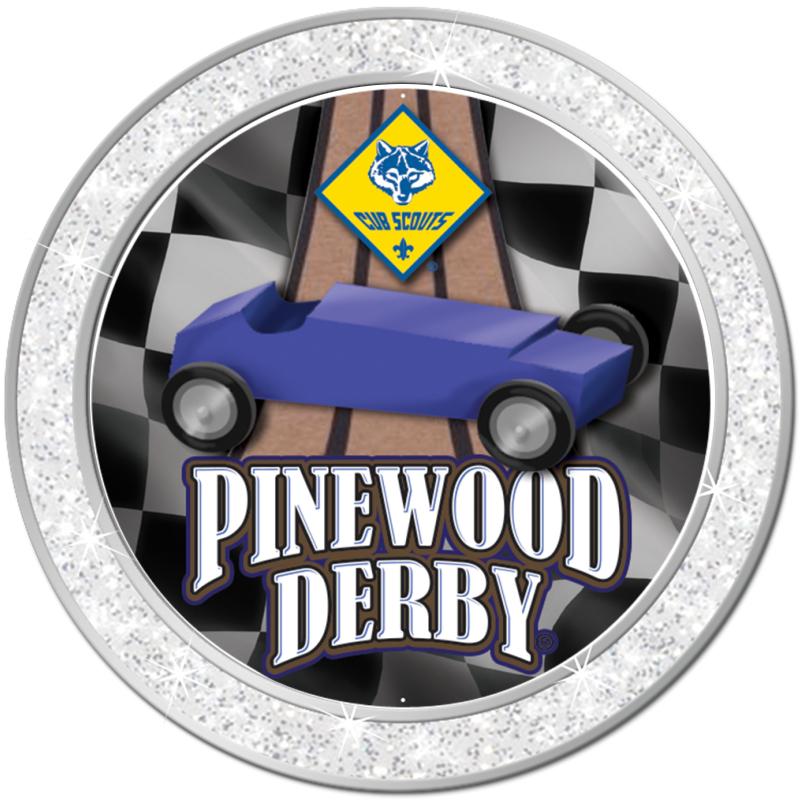 1.3" SILVER GLITTER INSERT PIN