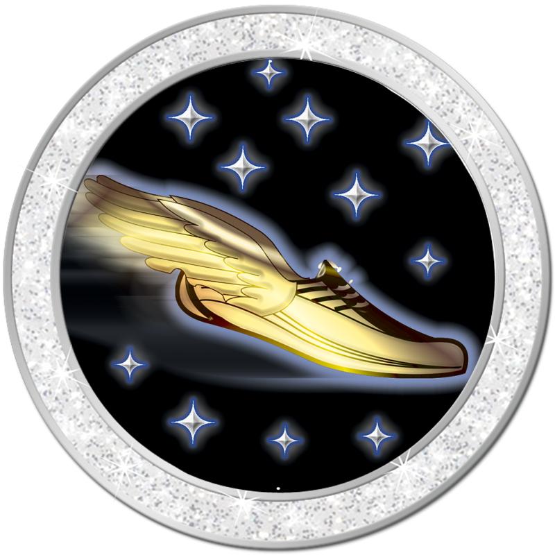 1.3" SILVER GLITTER INSERT PIN