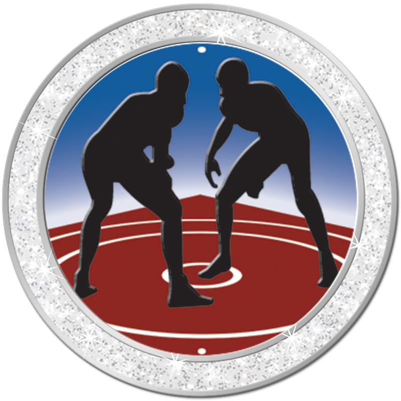 1.3" SILVER GLITTER INSERT PIN