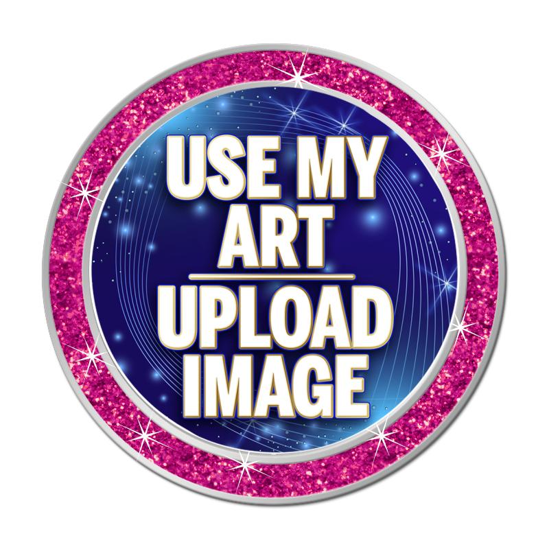 1.3" PINK GLITTER INSERT PIN