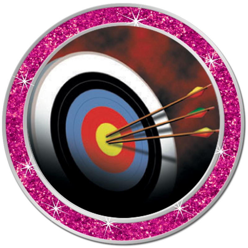 1.3" PINK GLITTER INSERT PIN