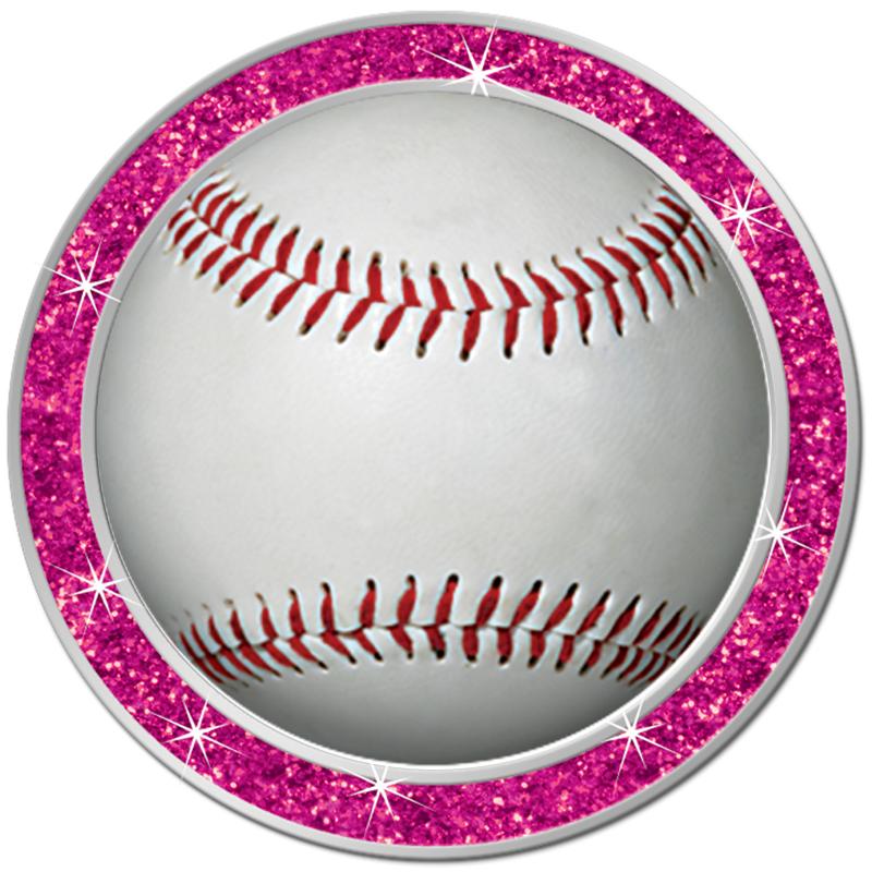 1.3" PINK GLITTER INSERT PIN