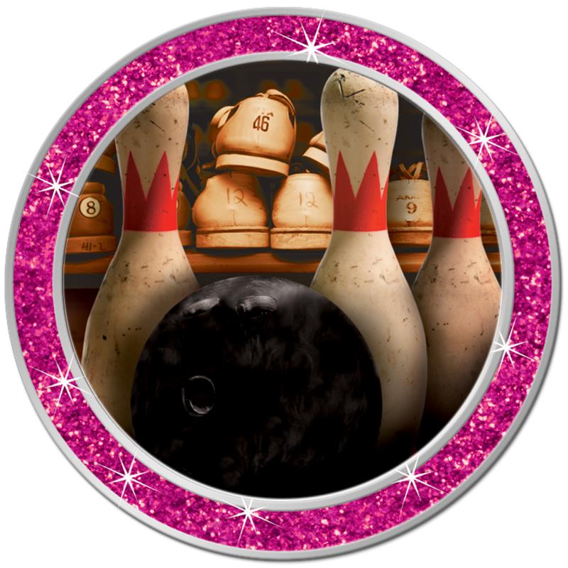 1.3" PINK GLITTER INSERT PIN