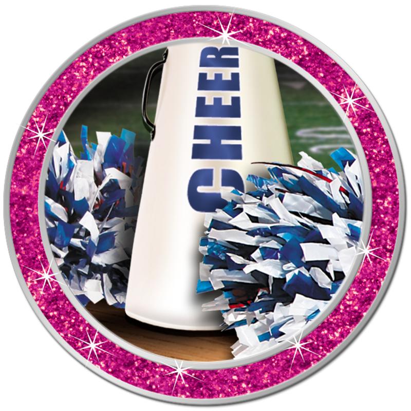 1.3" PINK GLITTER INSERT PIN