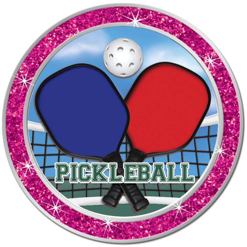 1.3" PINK GLITTER INSERT PIN