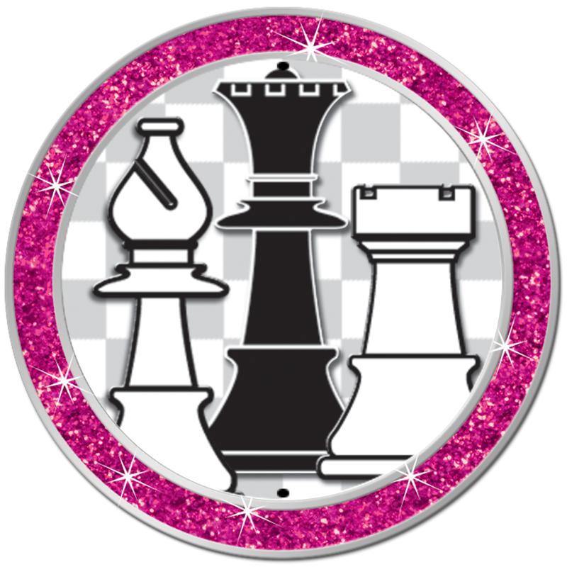 1.3" PINK GLITTER INSERT PIN