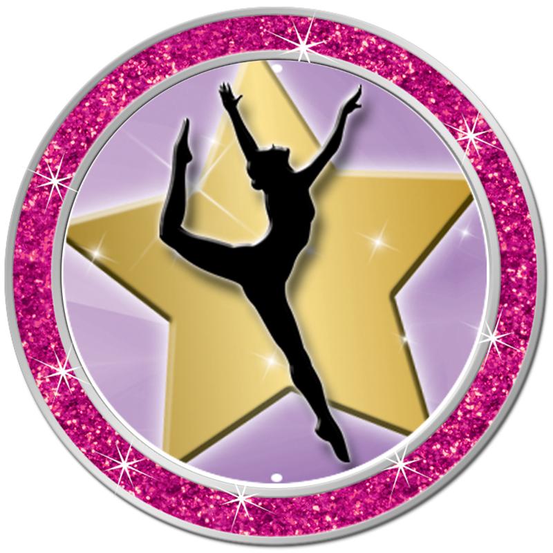 1.3" PINK GLITTER INSERT PIN