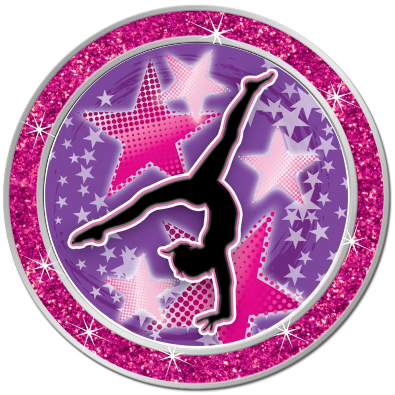 1.3" PINK GLITTER INSERT PIN