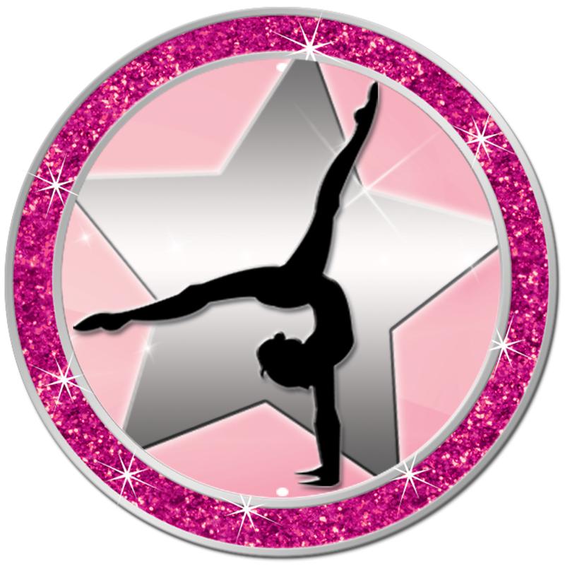 1.3" PINK GLITTER INSERT PIN