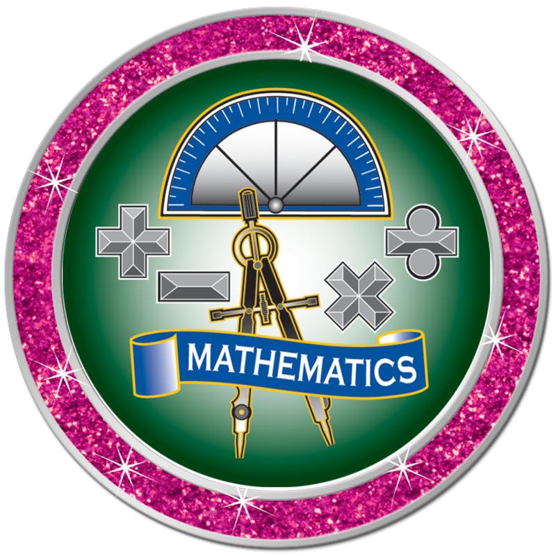 1.3" PINK GLITTER INSERT PIN