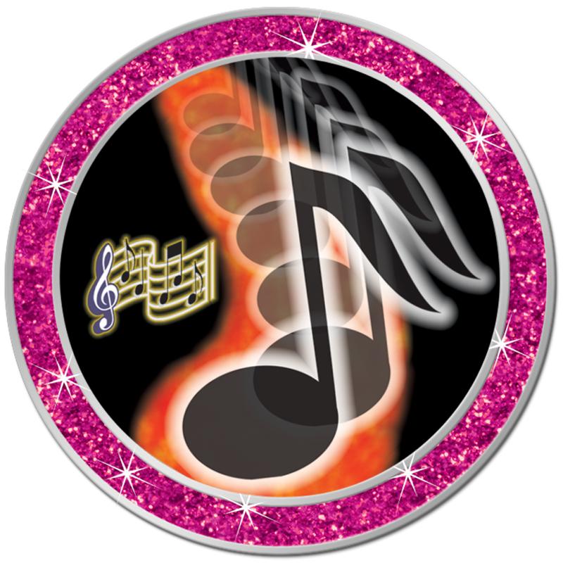 1.3" PINK GLITTER INSERT PIN