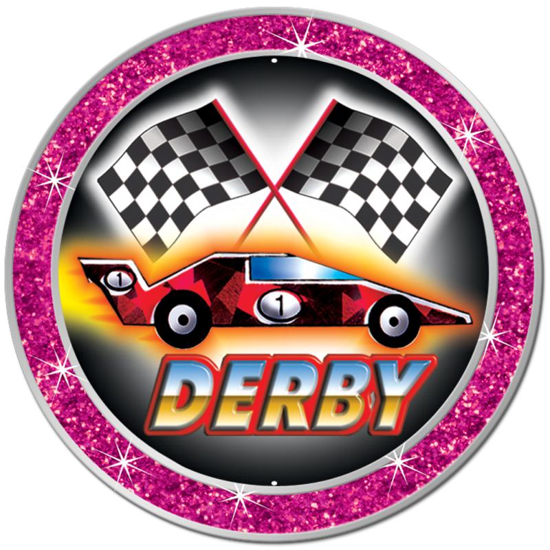 1.3" PINK GLITTER INSERT PIN