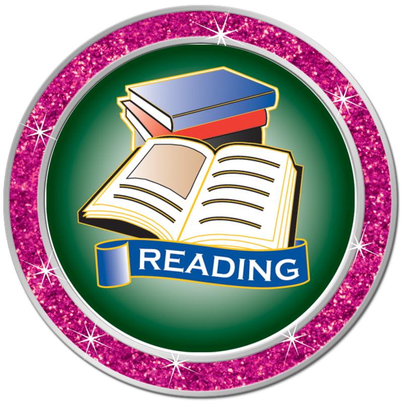 1.3" PINK GLITTER INSERT PIN