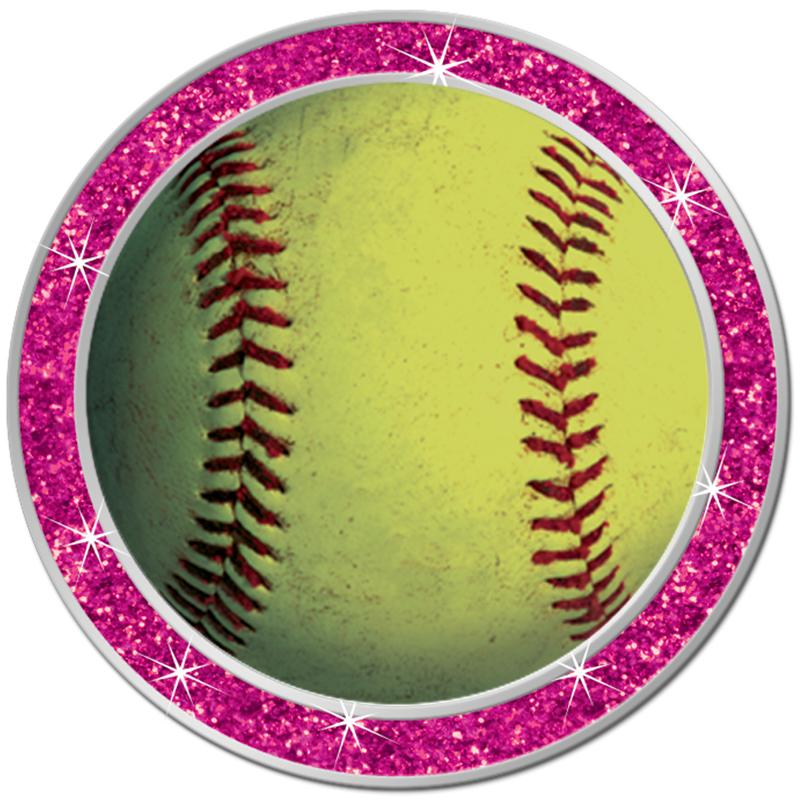 1.3" PINK GLITTER INSERT PIN
