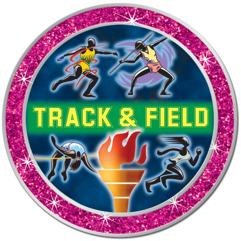 1.3" PINK GLITTER INSERT PIN