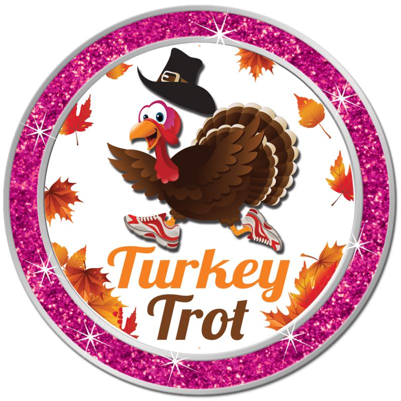 1.3" PINK GLITTER INSERT PIN