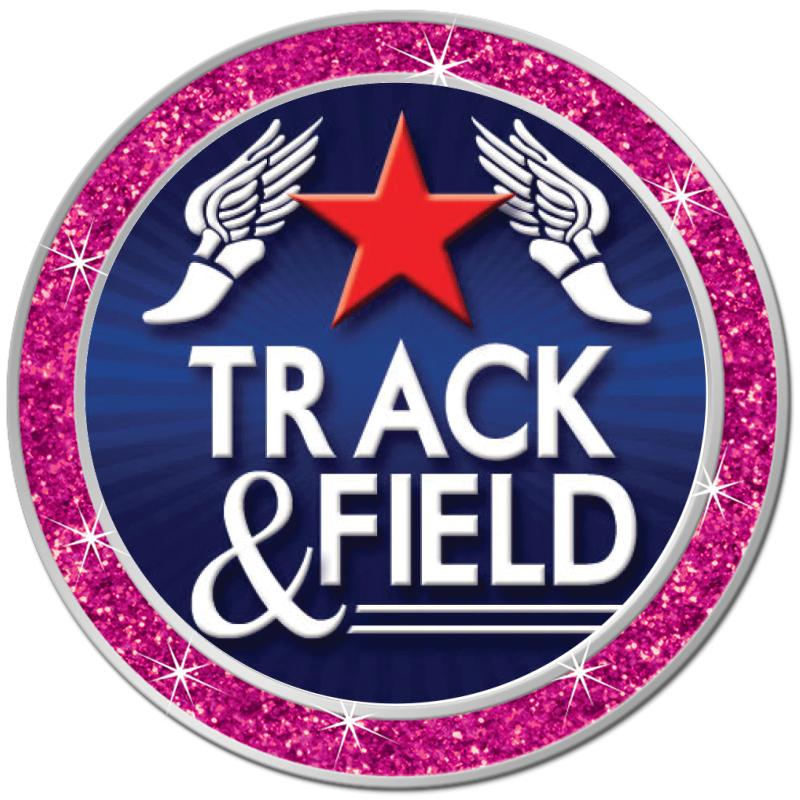 1.3" PINK GLITTER INSERT PIN