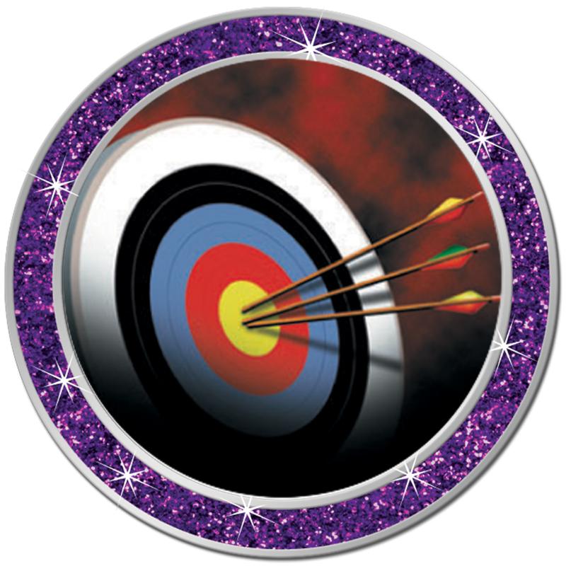 1.3" PURPLE GLITTER INSERT PIN