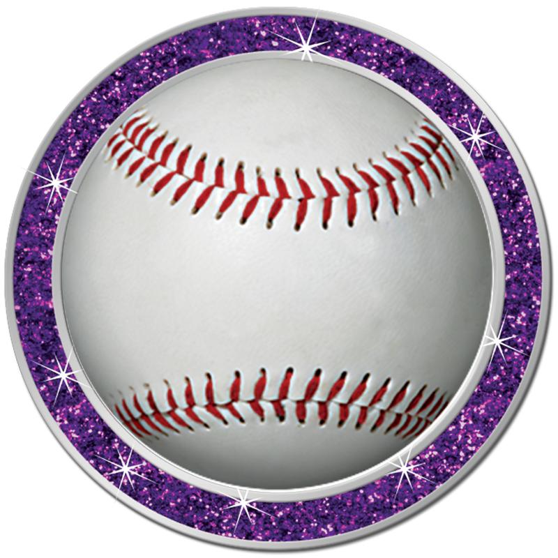 1.3" PURPLE GLITTER INSERT PIN