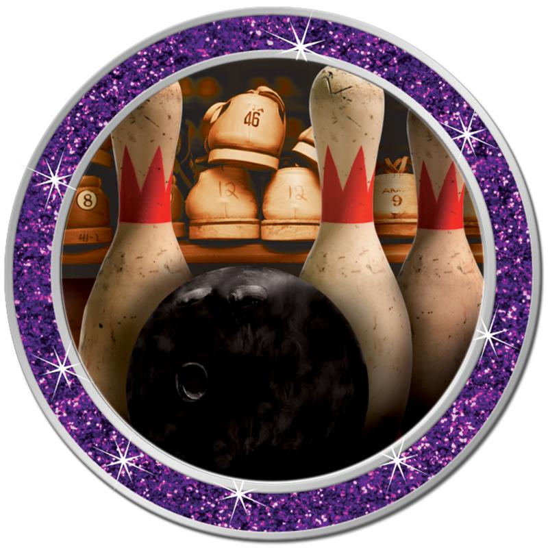 1.3" PURPLE GLITTER INSERT PIN