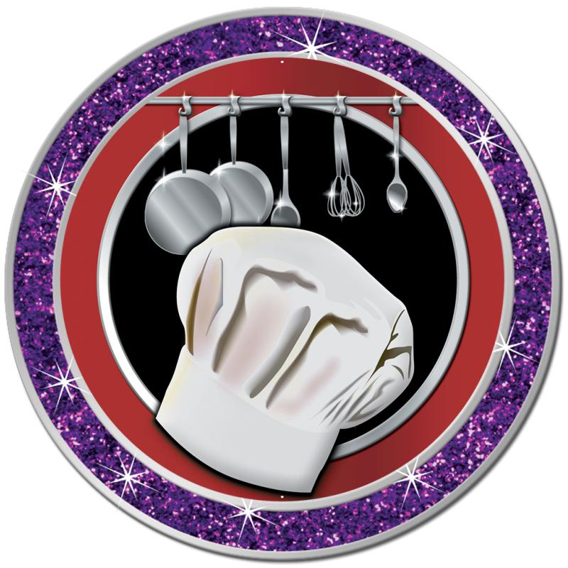 1.3" PURPLE GLITTER INSERT PIN