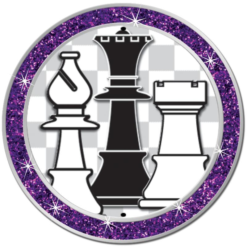 1.3" PURPLE GLITTER INSERT PIN