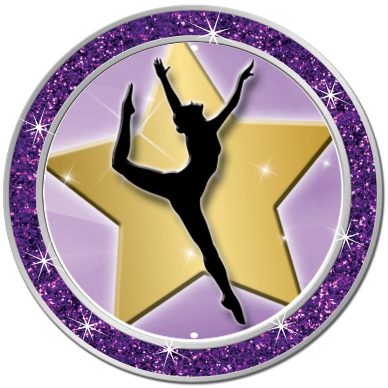 1.3" PURPLE GLITTER INSERT PIN