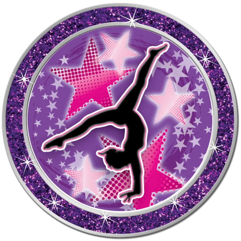 1.3" PURPLE GLITTER INSERT PIN